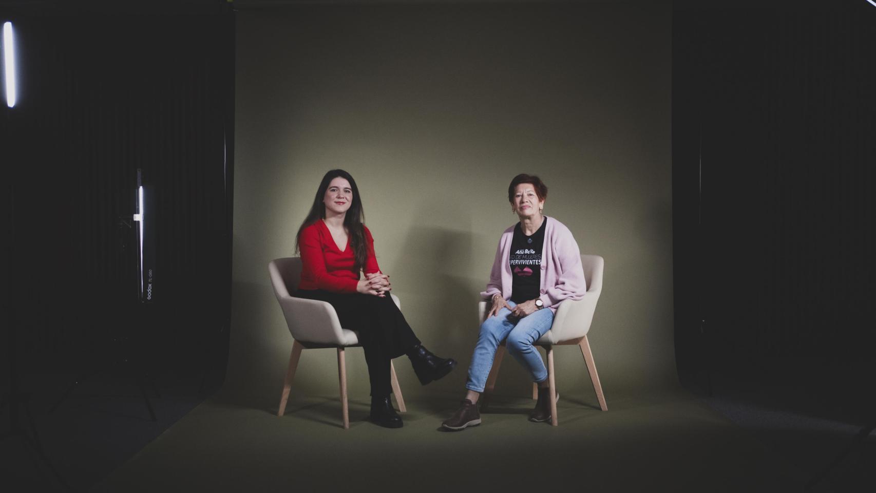 Miriam Jiménez, socióloga, y Rosalía Vicente, superviviente de violencia de género.