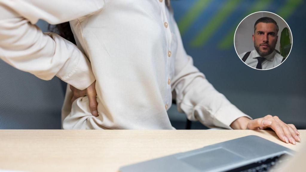 Montaje con una imagen de archivo de una persona de baja y una imagen de Pablo Ródenas.