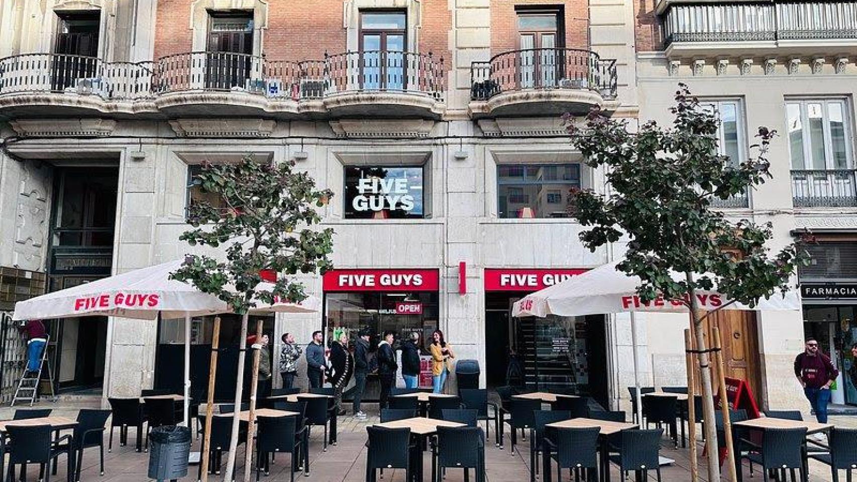 Five Guys en el centro de Málaga.