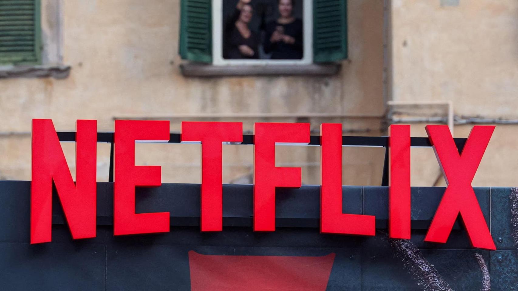 El logo de Netflix en el evento Lucca Comics & Games 2025 en Lucca, Italia.