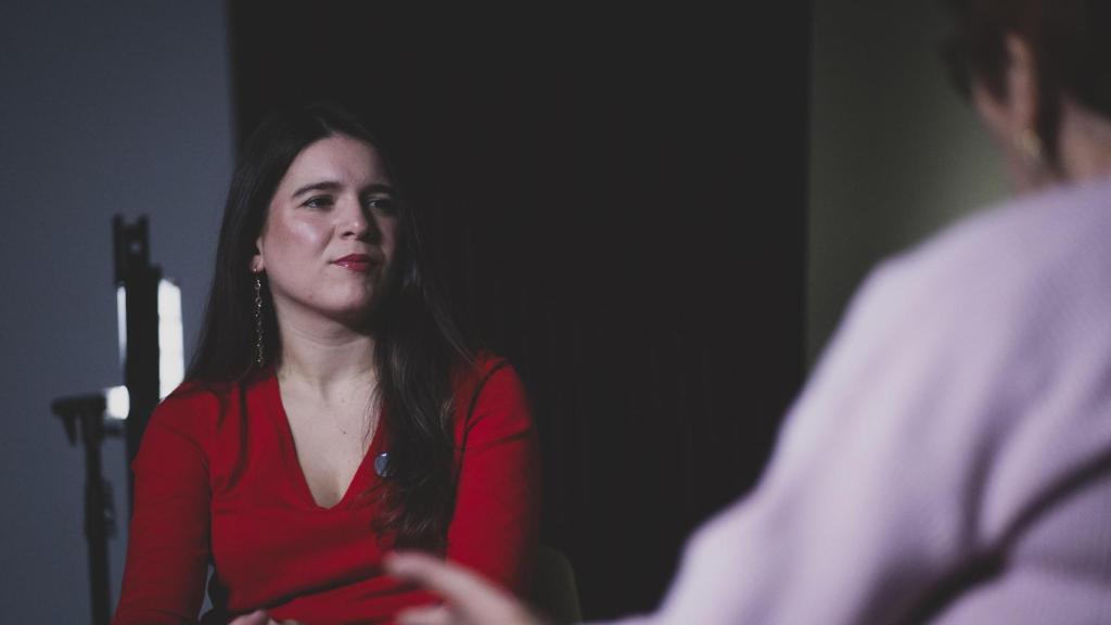 Miriam Jiménez, socióloga, en la grabación que tuvo lugar en EL ESPAÑOL.