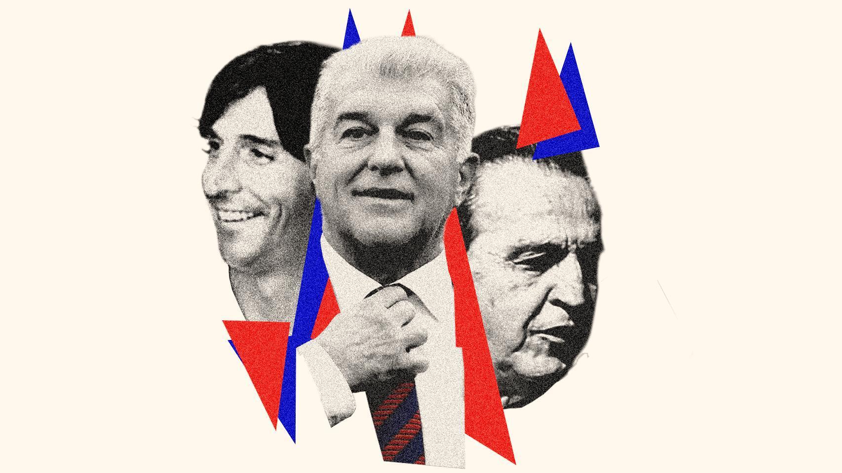 Javier Enríquez Romero, Joan Laporta y José María Enríquez Negreira