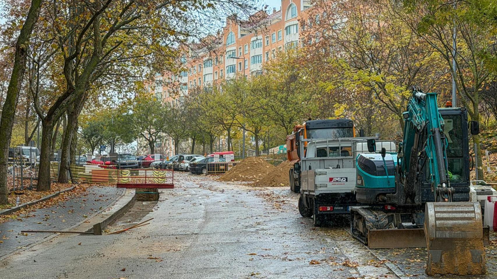 Obras en calle JUan García Hortelano