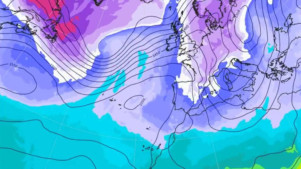 La entrada de frío ártico en la última semana de noviembre según Aemet.