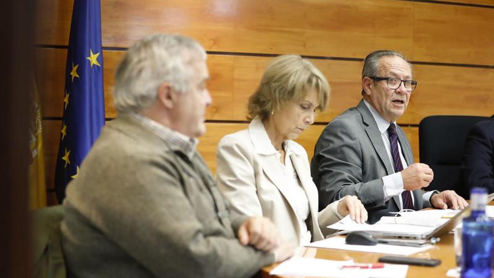 Juan Alfonso Ruiz Molina durante su intervención en la Comisión de Presupuestos en las Cortes de Castilla-La Mancha.
