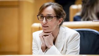 Mónica García, ministra de Sanidad, en el Senado.