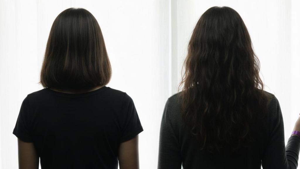 Dos mujeres de espaldas.