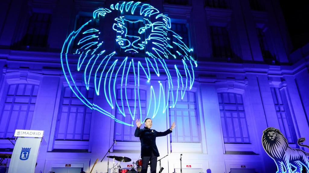 Pedro J. Ramírez, director y presidente ejecutivo de EL ESPAÑOL, durante su discurso en la fiesta del décimo aniversario de EL ESPAÑOL.