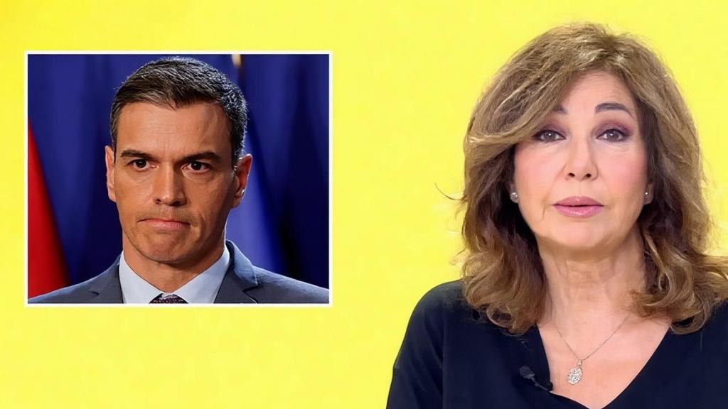 Pedro Sánchez y Ana Rosa Quintana, en un fotomontaje de BLUPER.