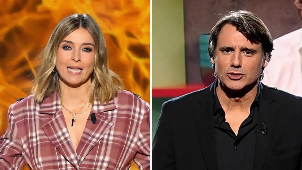 Sandra Barneda y Ion Aramendi en un montaje de BLUPER.