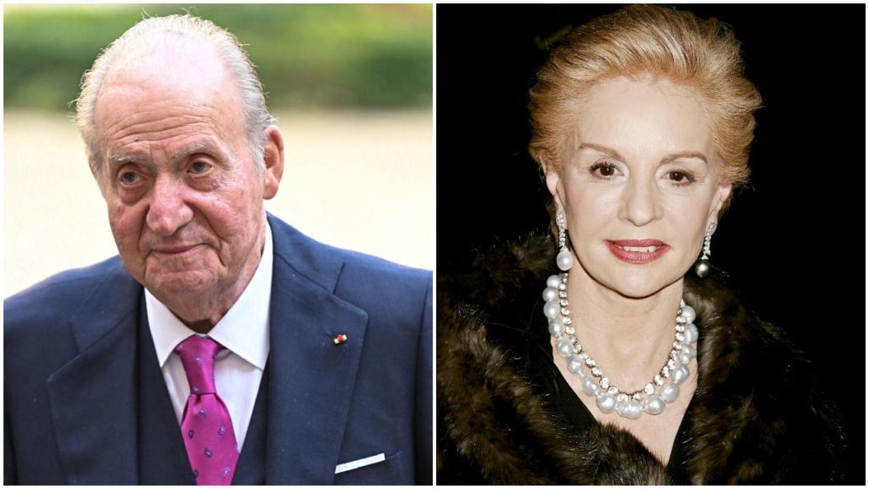 El emérito Juan Carlos y Carolina Herrera en un montaje de JALEOS.