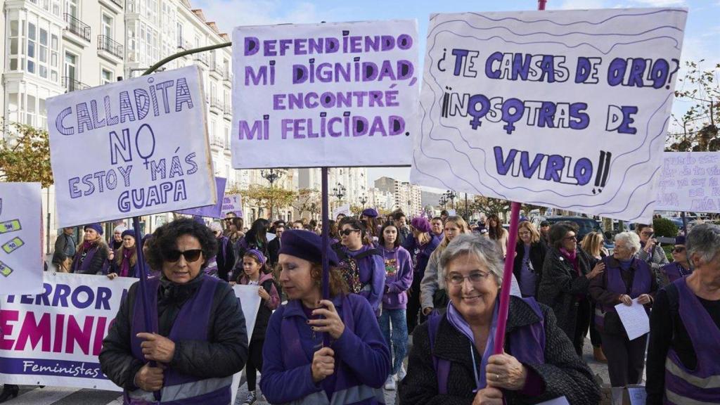 Imagen de la manifestación del 25N en 2024 en Sevilla.
