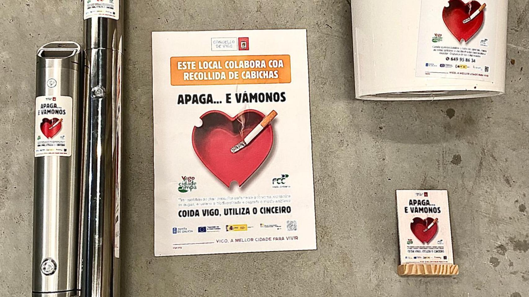 Kit para recoger colillas de cigarrillos en Vigo.