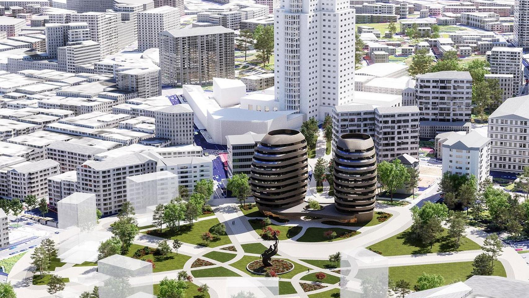 Futura Plaza de España en Vigo.