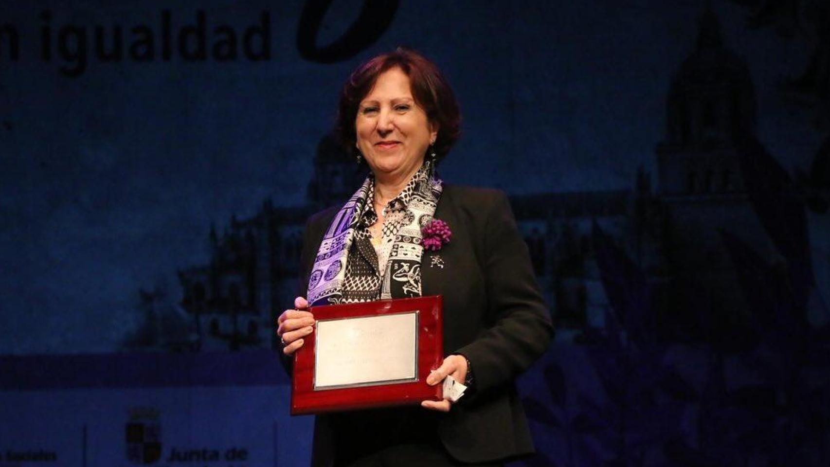La nueva fiscal general del Estado, Teresa Peramato, durante la recepción de un reconocimiento a su trayectoria en el Ayuntamiento de Salamanca el pasado 7 de marzo