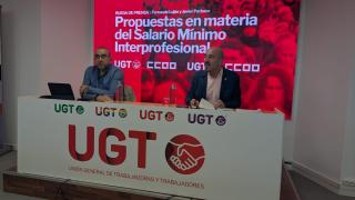 Javier Pacheco (CCOO ) y Fernando Luján (UGT).