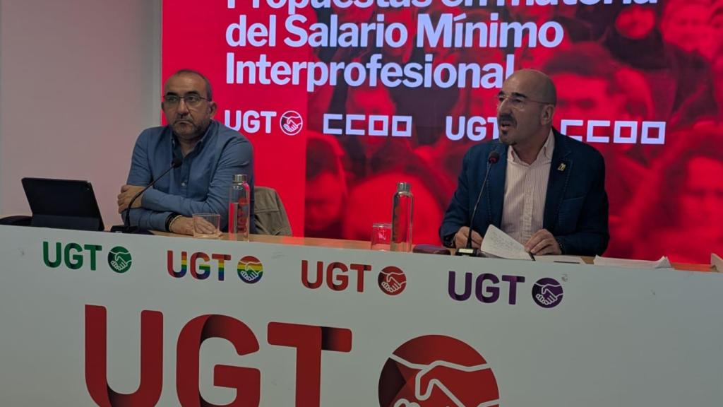 Javier Pacheco (CCOO ) y Fernando Luján (UGT).