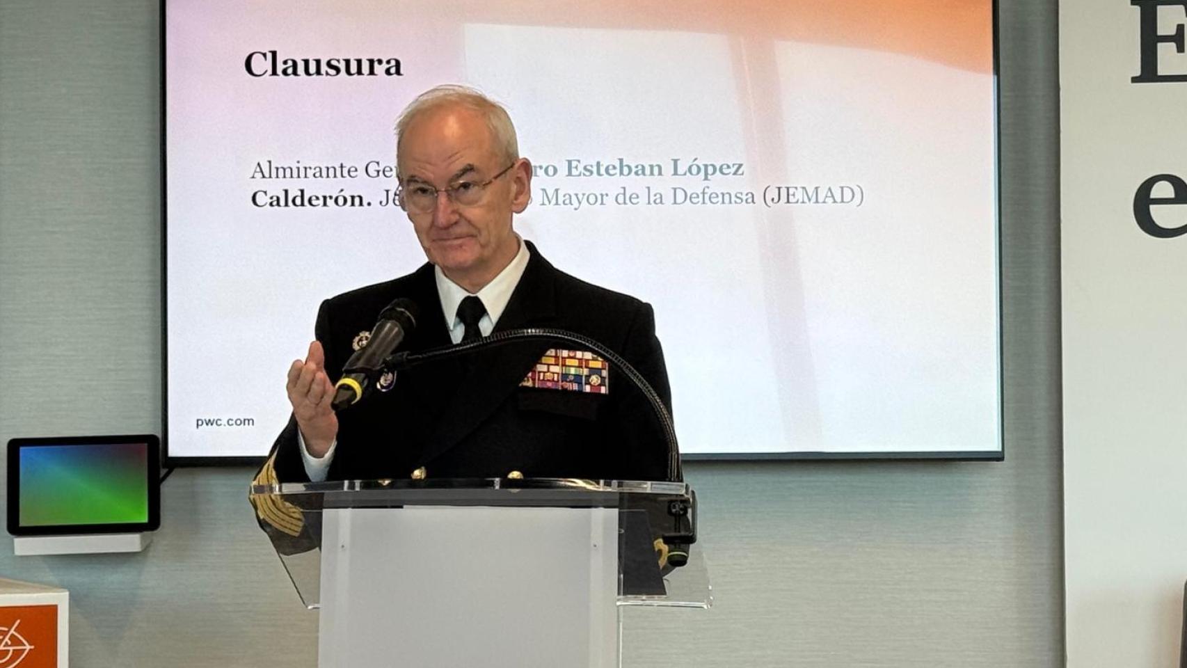 El jefe de Estado Mayor de la Defensa (Jemad), almirante Teodoro Esteban López Calderón