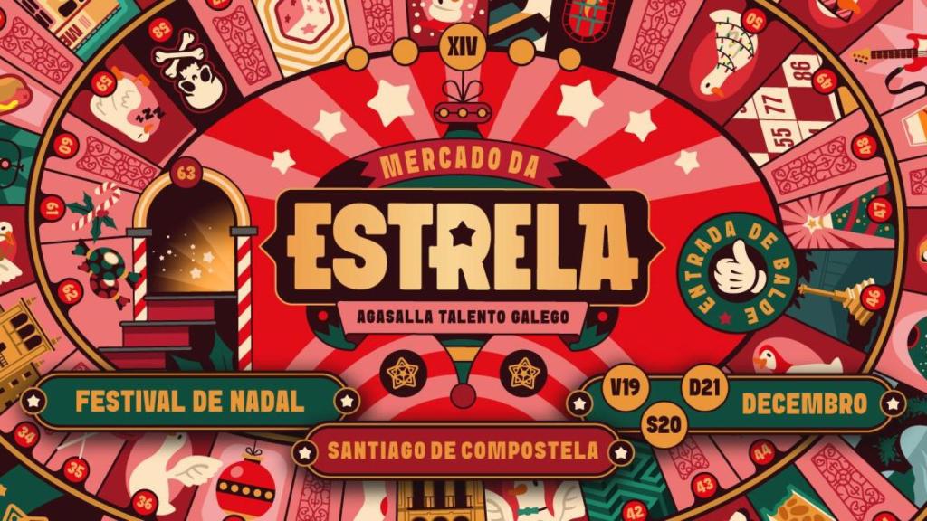 El Mercado da Estrela compostelán vuelve un año más para hacer de estas fechas algo inolvidable