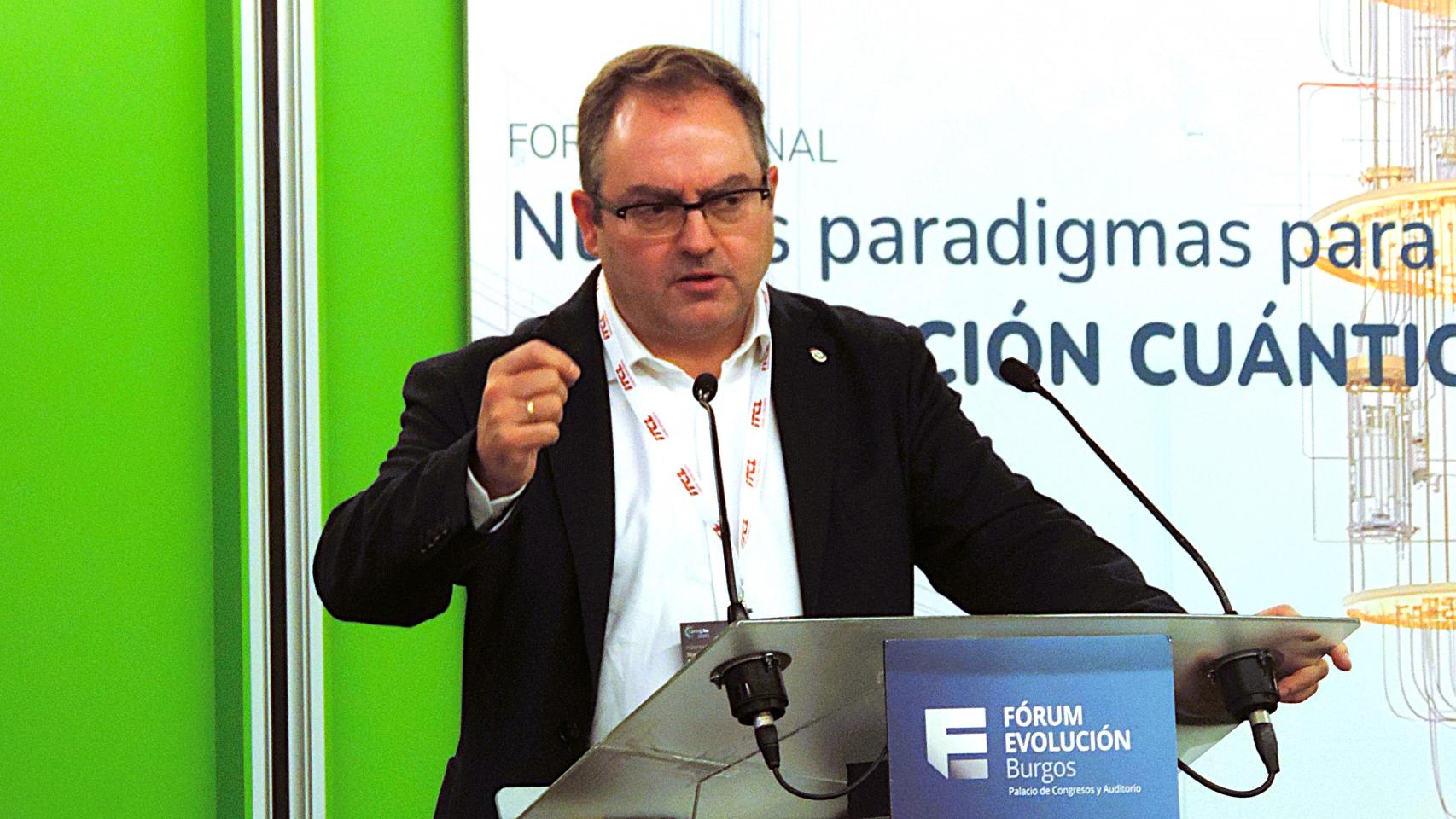 Félix Barrio, director de Incibe, durante el Foro Nacional 'Nuevos Paradigmas de la Computación Cuántica' celebrado en Burgos.