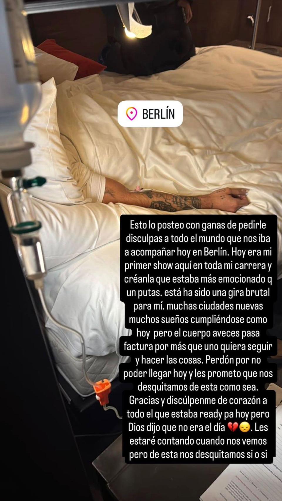 La 'historia' que ha compartido Manuel Turizo.