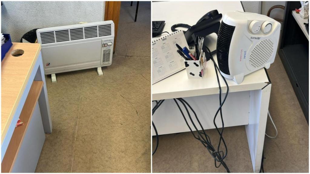 Dos calefactores de dos funcionarios de la comisaría de Arganzuela.