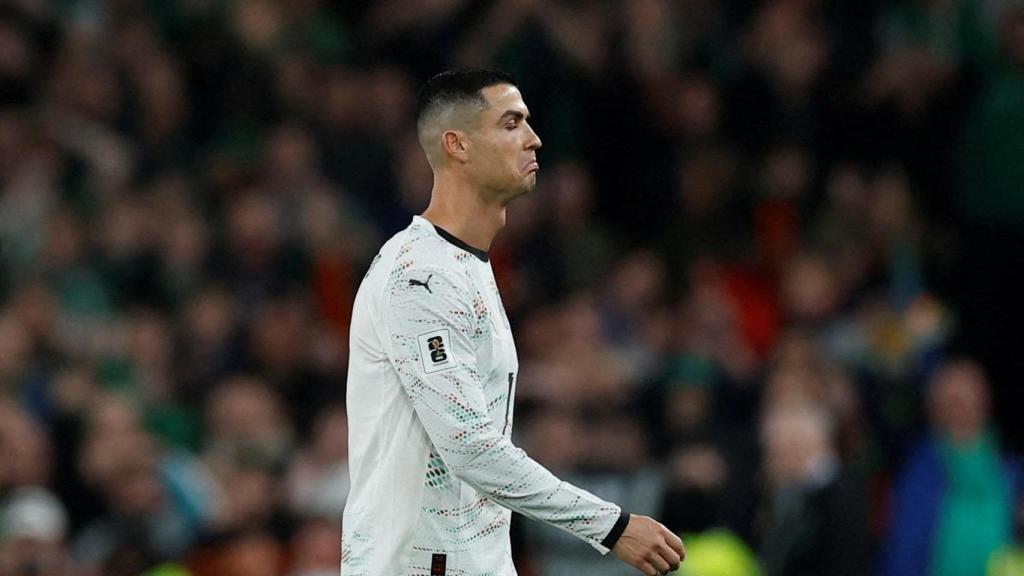 Cristiano Ronaldo, expulsado ante la República de Irlanda.