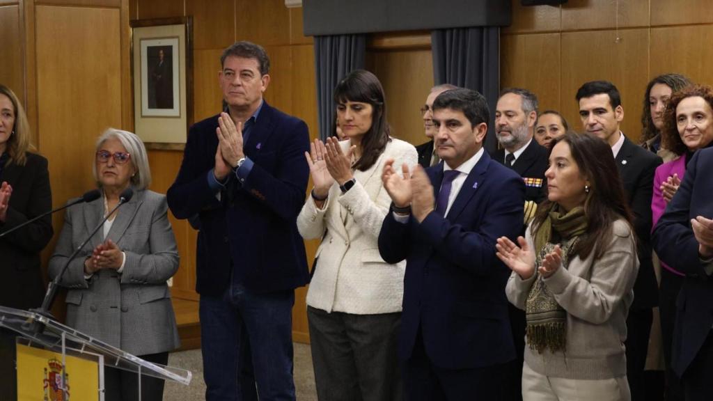 Imagen del acto celebrado esta mañana en la delegación del Gobierno en Galicia con motivo del 25N