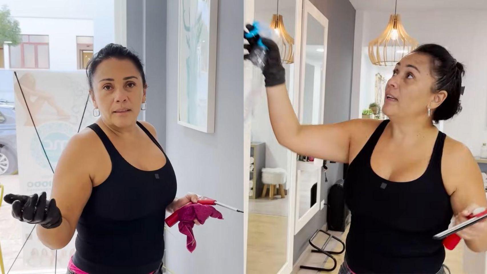 Mónica, limpiadora colombiana en España.