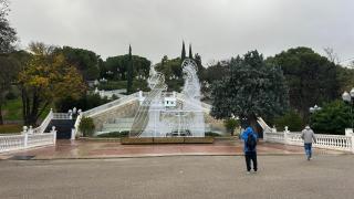 El belén gigante a los pies de las escaleras del Batallador.