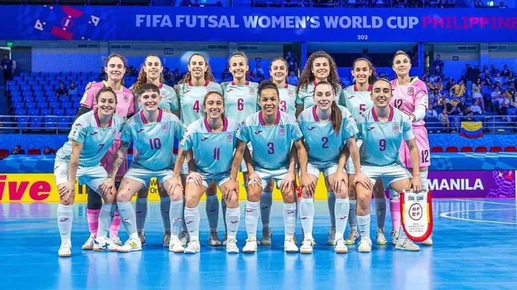 Selección española de futbol sala femenino en su segundo partido del Mundial