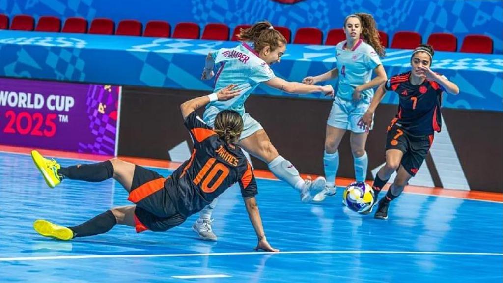 Irene Samper, durante el partido frente a Colombia