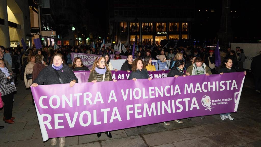 Manifestación por el 25N de 2025 en A Coruña.