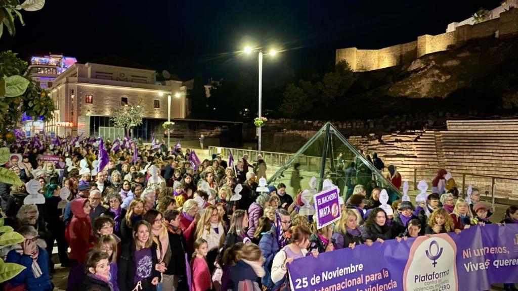 La concentración del 25-N en Málaga.