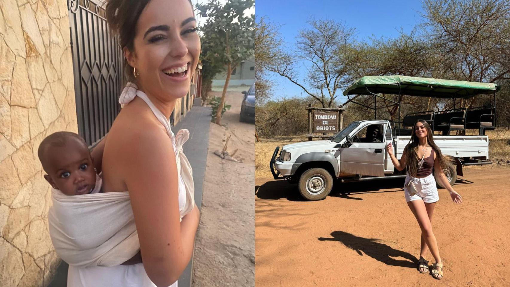 Montaje con dos imágenes de Victoria en Senegal.