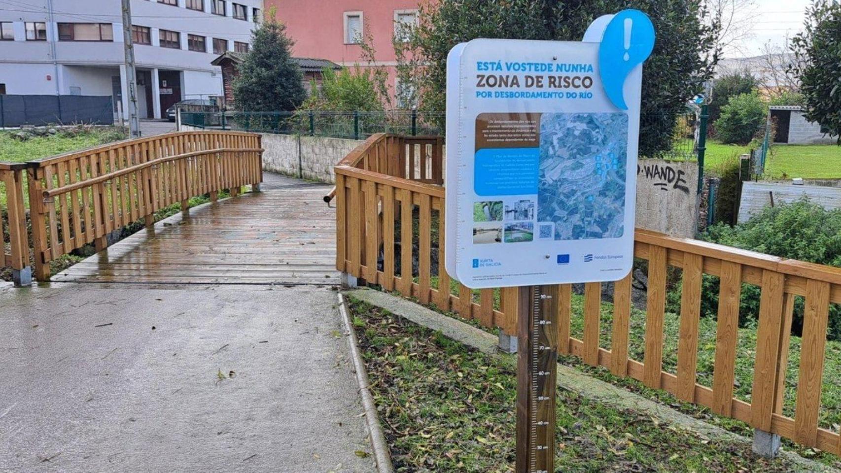 Uno de los paneles instalados.