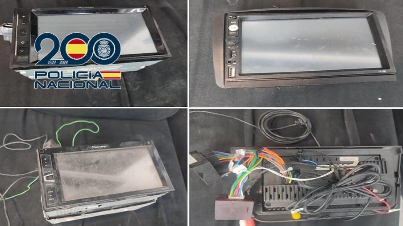 Imagen de algunas de las pantallas robadas.