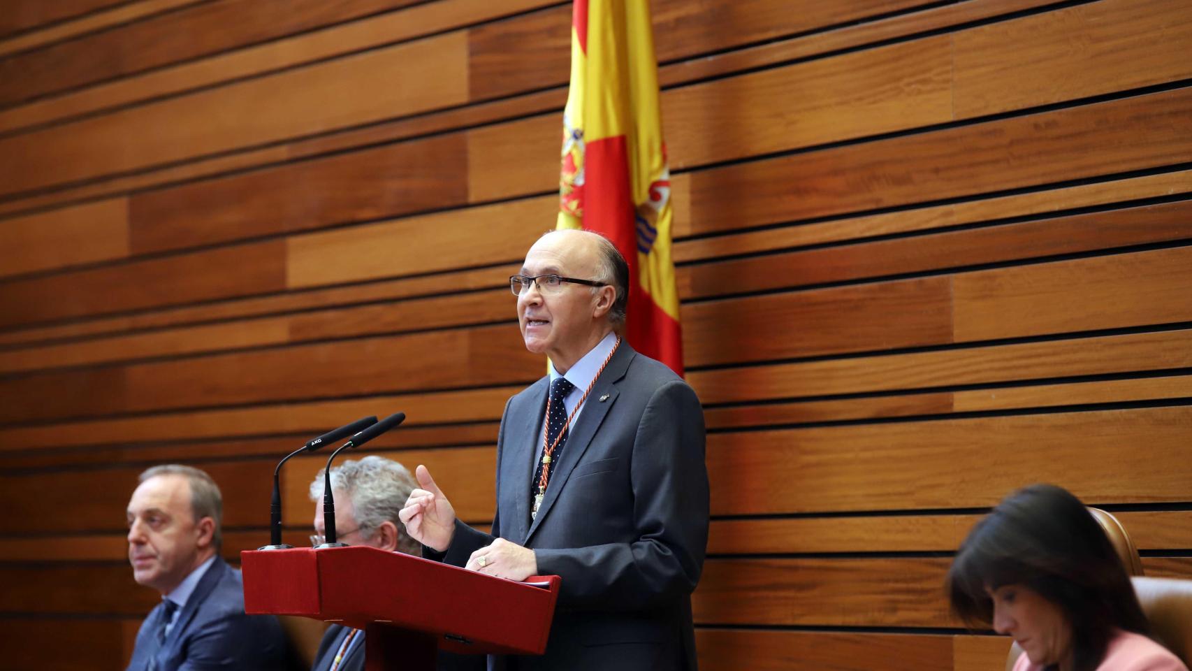 El procurador del Partido Popular, Ramiro Ruiz Medrano, en las Cortes de Castilla y León