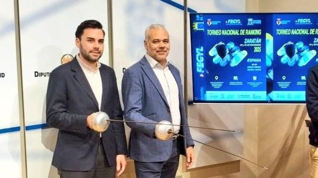 Presentación del acto en la Diputación de Valladolid, en la imagen Roberto Migallón y Daniel Bravo