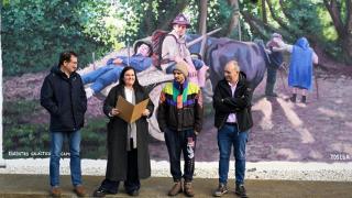 Imagen del mural inaugurado en Negreira.