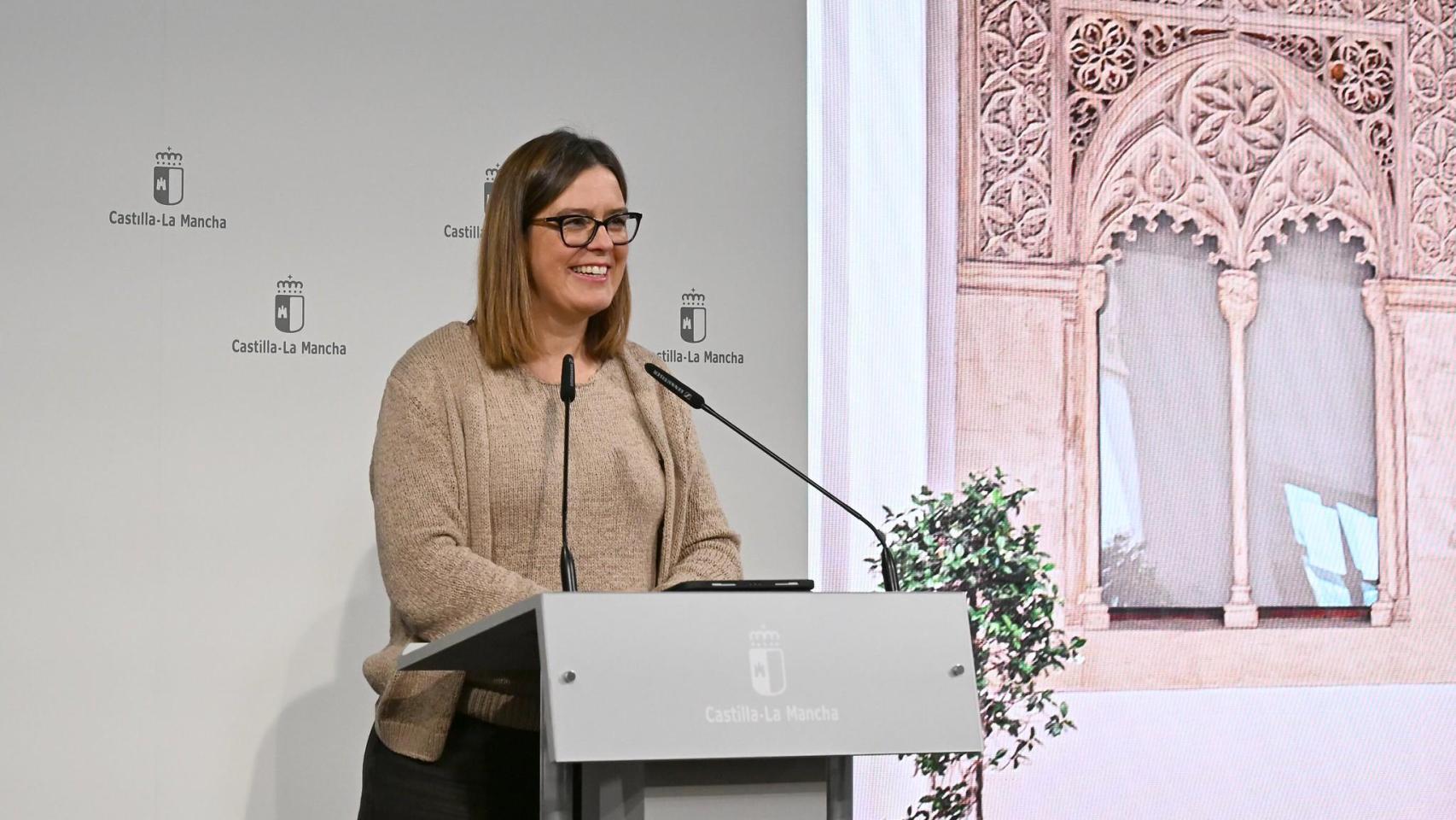 Esther Padilla en rueda de prensa.