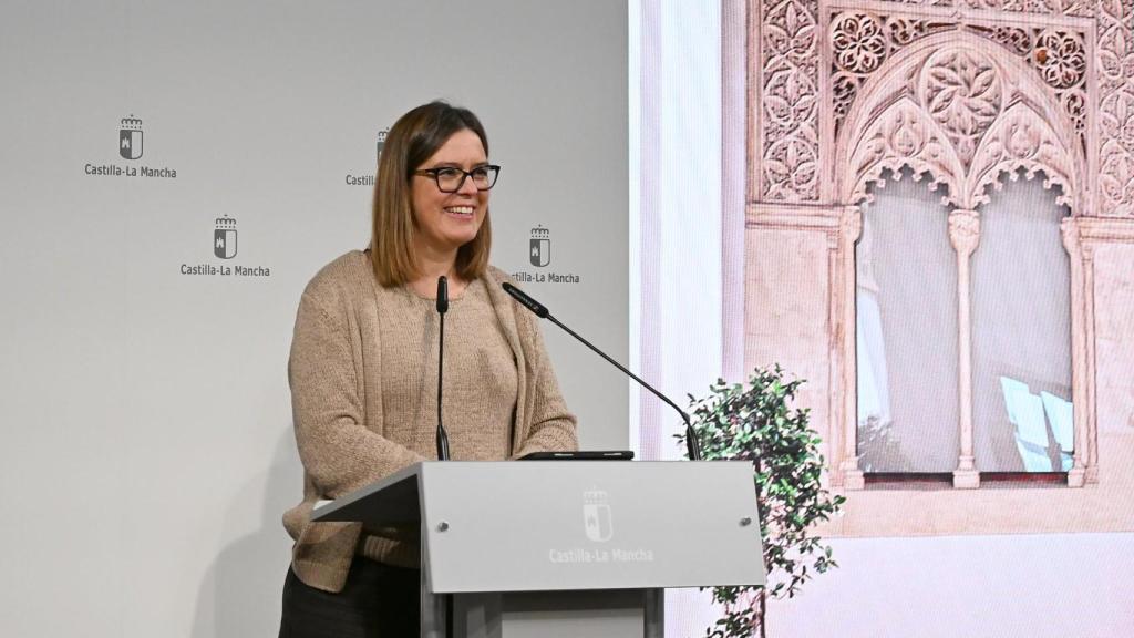 Esther Padilla en rueda de prensa.