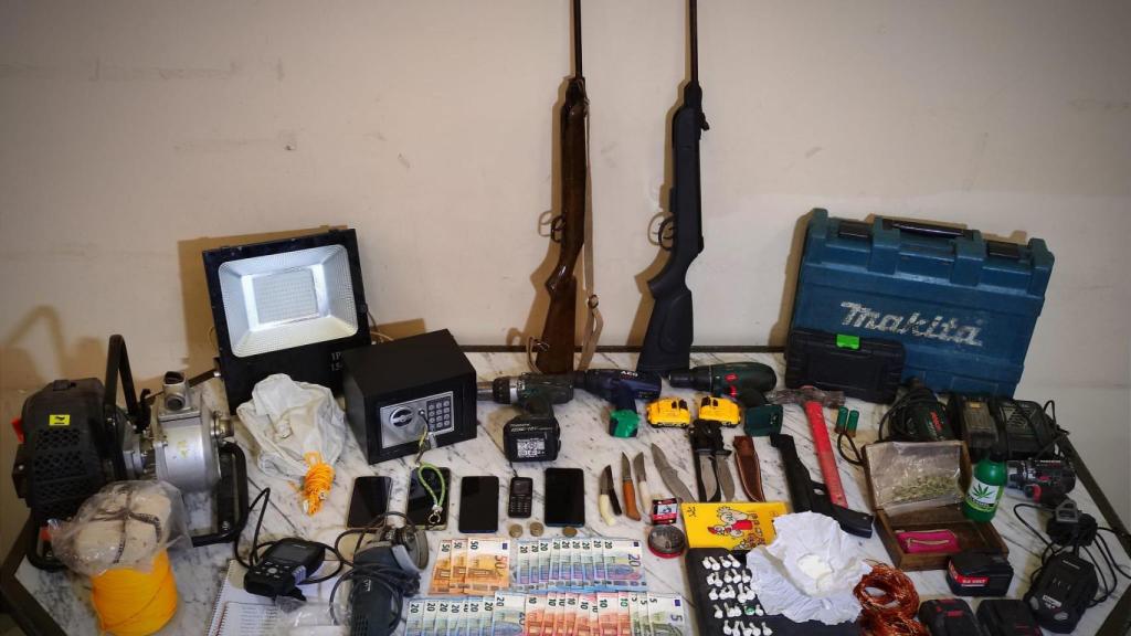 Imagen de lo incautado por la Policía Nacional.