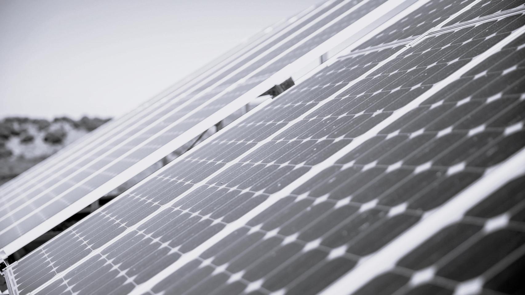 Unos paneles fotovoltaicos.