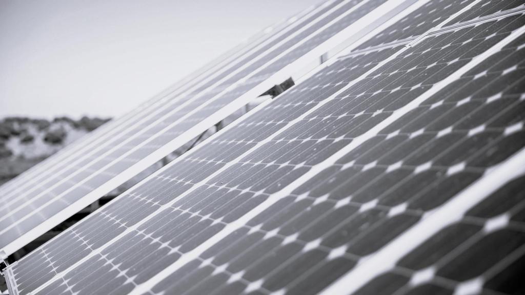 Unos paneles fotovoltaicos.