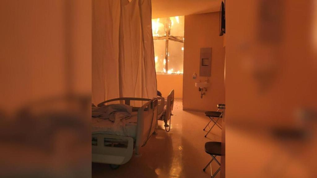 A room in Santa Lucia is burning.