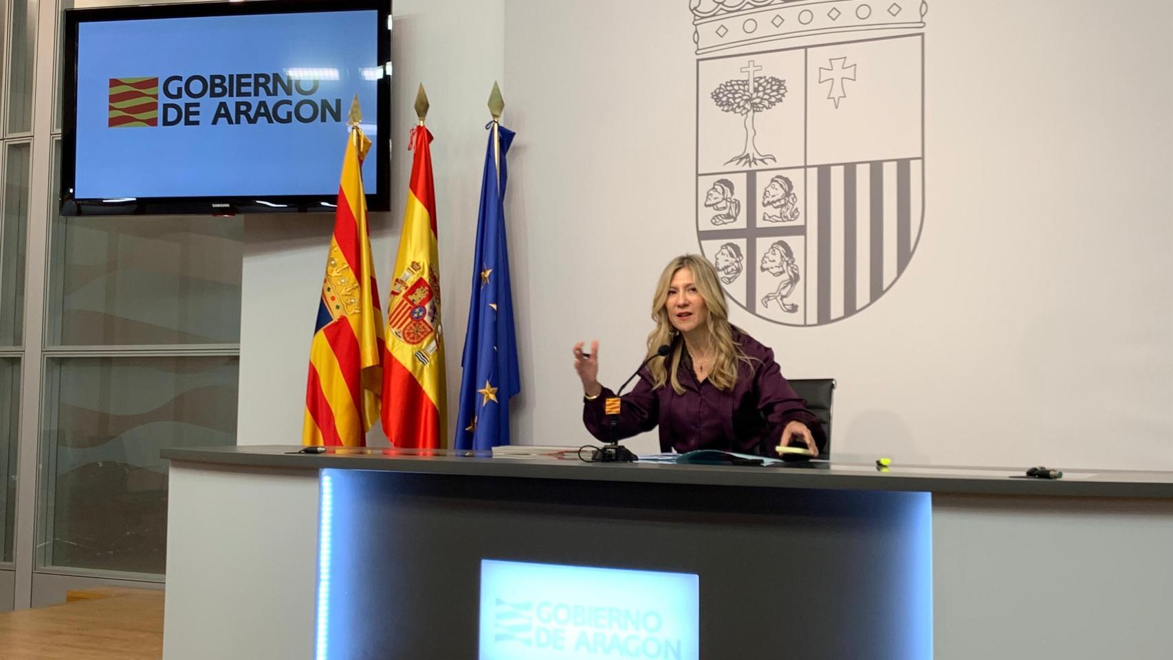 La vicepresidenta, Mar Vaquero, tras el Consejo de Gobierno.