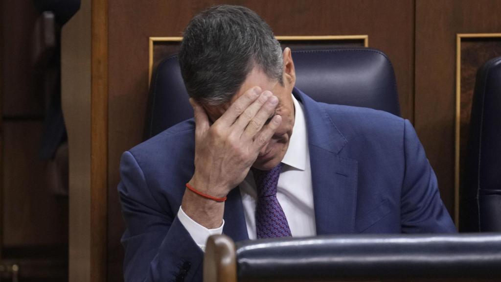 El presidente del Gobierno, Pedro Sánchez durante la sesión de control al Ejecutivo este miércoles en el Congreso.