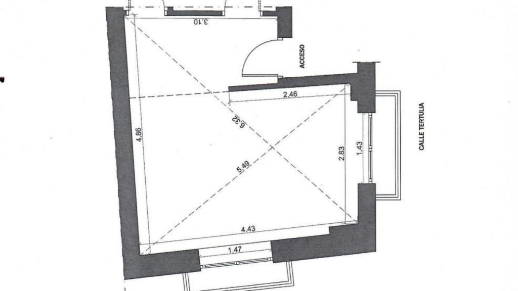 Dimensiones del reservado aportadas por el dueño del restaurante. EE