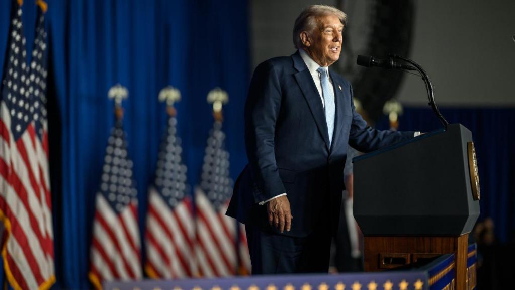 El presidente de EEUU, Donald Trump, la semana pasada en un acto en Washington.